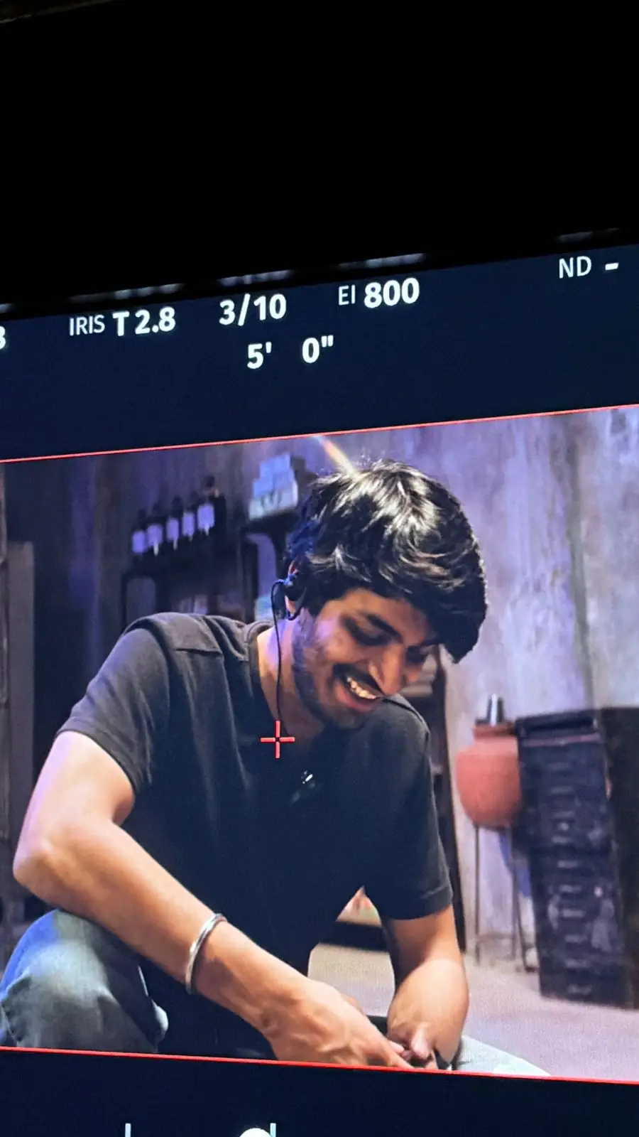 Monitor feed on set
